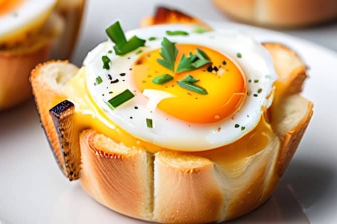 Cheesy Egg Toast Cups