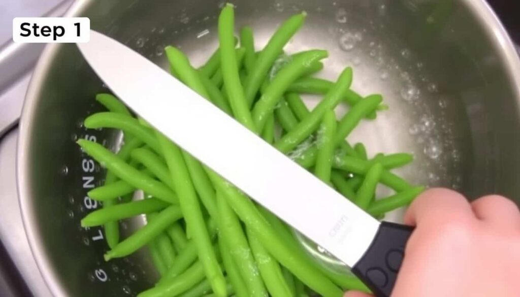 Step 1 Prepare the Green Beans