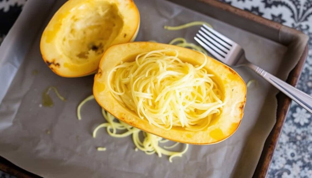 Step 1 Roast the Spaghetti Squash